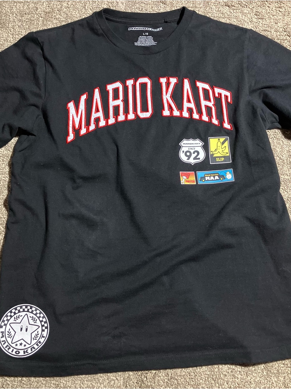 MAD Engine Mario Kart Black Graphic Tee